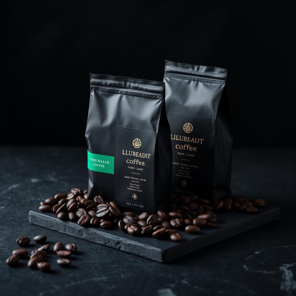 A bag of Northwind Coffee whole beans on a paper backdrop